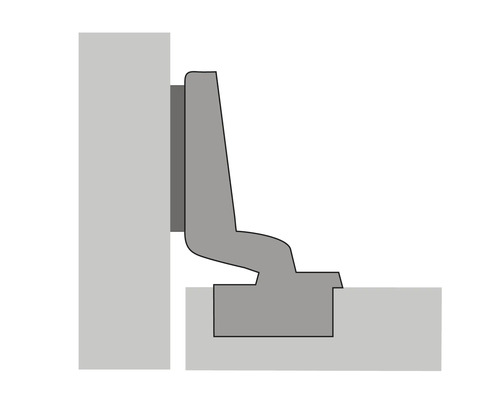 Illustratie van een meubelscharnier op een deur