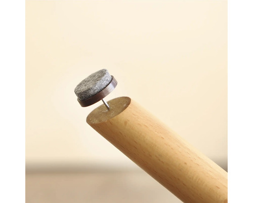 Viltglijder voor montage op een meubelpoot