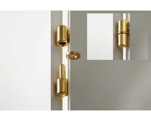 Messing deurhengsel voor het bevestigen van een deur