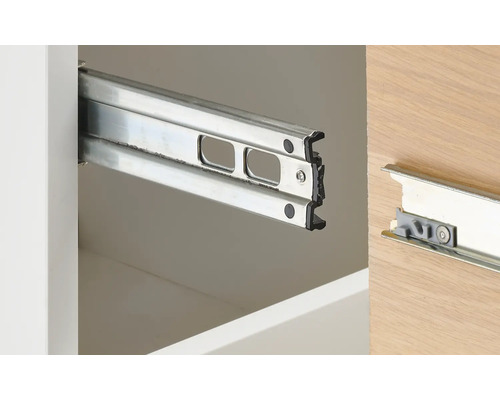 Metalen ladegeleiderspaar in meubelstuk