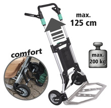 Wolfcraft transportwagen met een maximale hoogte van 125 centimeter en een draagvermogen van 200 kilogram