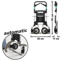 Wolfcraft productweergave: traploper steekwagen met afmetingen 101 x 60 x 11 cm.