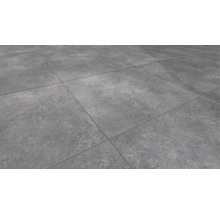 Tegelvloer met vierkante, grijze tegels