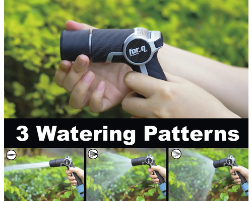 Tuinslang spuitpistool met drie sproeipatronen