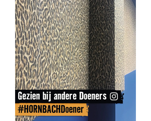 Wanddecoratie met behang met dierenprint