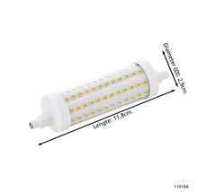 Ledlamp met een lengte van 11,8 cm en een diameter van 2,9 cm.