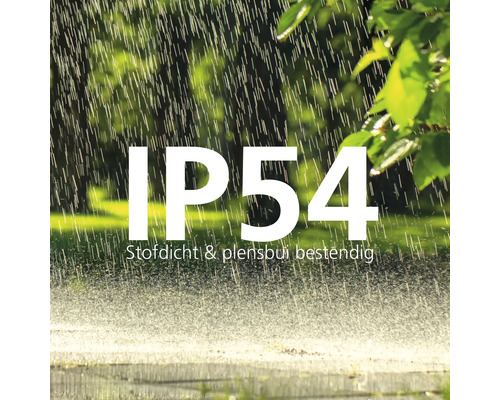 IP54 Stofdicht en bestand tegen stortbuien