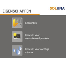 Eigenschappen: Geen inkijk, geschikt voor computerwerkplekken, geschikt voor vochtige ruimtes