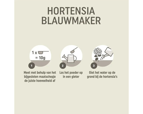 Instructies voor het gebruik van hortensiablauwmaker