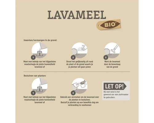 Instructies voor het gebruik van lavameel om de grond te bewerken en planten te bestuiven