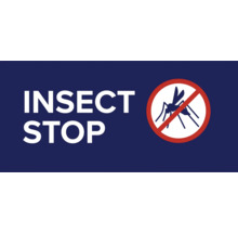 Symbool voor insectenwering met de tekst Insect Stop.