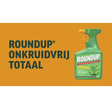 Roundup AC Onkruidvrij Totaal spuitfles 1 liter voor onkruidbestrijding, zonder glyfosaat, snelle werking, zichtbaar effect na 3 uur.