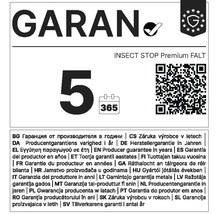 Vijf jaar fabrieksgarantie voor Insect Stop Premium Falt insectenhor