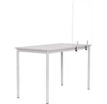 Tafel met transparante kuchscherm om vast te schroeven