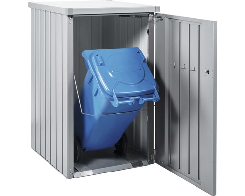 Afvalbak box met een blauwe afvalbak