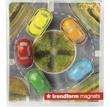 Trendform magneten met auto motieven in een rotonde