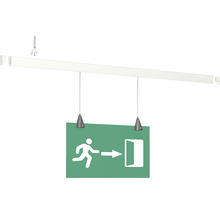 Nooduitgangbord met ophangsysteem