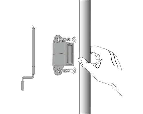 Magnetische deurvanger met montage-instructies