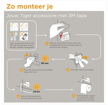 Instructies voor het monteren van Tiger accessoires met 3M tape