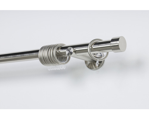 Gordijnroede met ringen en eindstuk