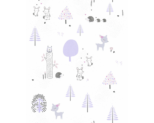 Behang met bosdiermotief