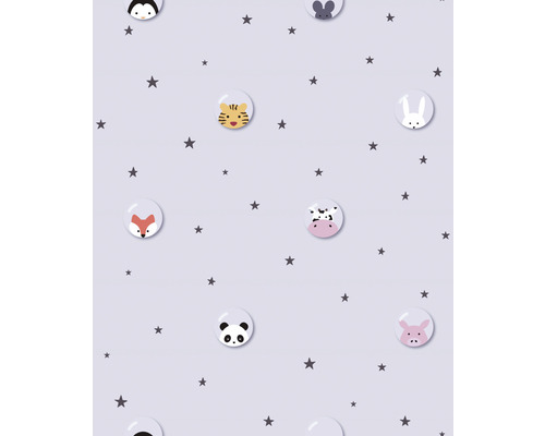 Behang met dierenmotieven en sterren