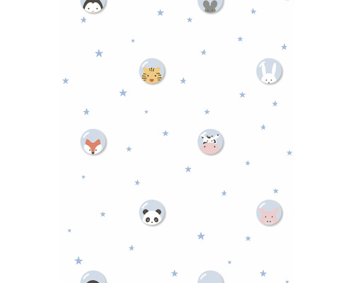 Behang met diermotieven en sterren voor de kinderkamer
