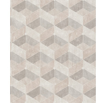 Behang met geometrisch kubuspatroon