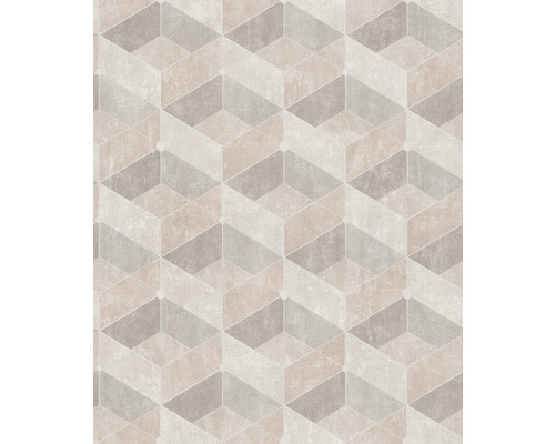 Behang met geometrisch kubuspatroon