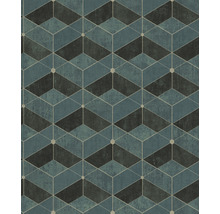 Behang met geometrisch kubuspatroon