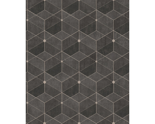 Behang met geometrisch kubuspatroon