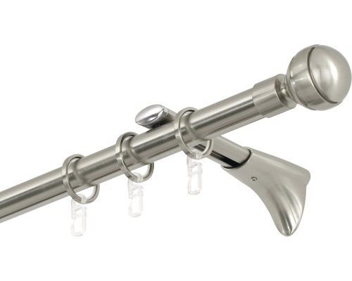 Gordijnroede met ringen en steunen