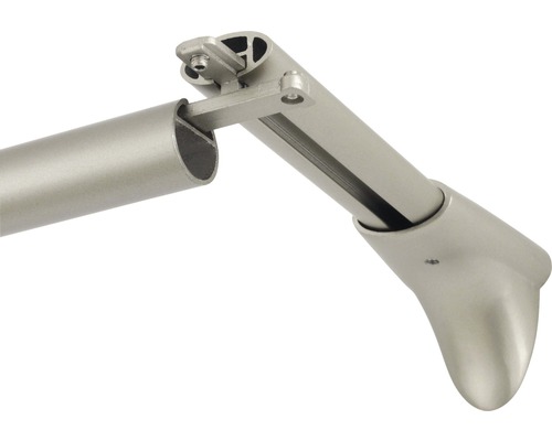 Detailopname van een gordijnroede met drager