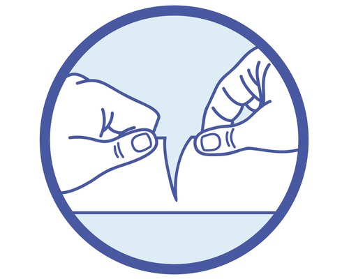 Symbol voor het inkerven van een oppervlak met een gereedschap