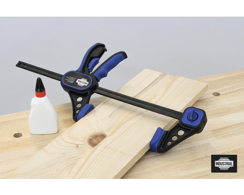 Werkbank met houtlijm en INDUSTRIAL eenhandklem