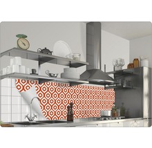 Keuken met spatbeschermingsfolie met patroon