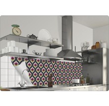 Keukenscène met keukenachterwandfolie met bloemenmotief