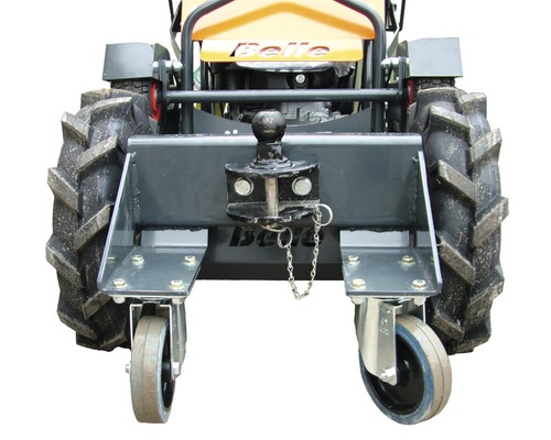 Belle Logo met trekhaak en wielen