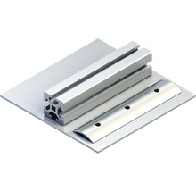 Aluminiumprofiel met afdekking op aluminium plaat