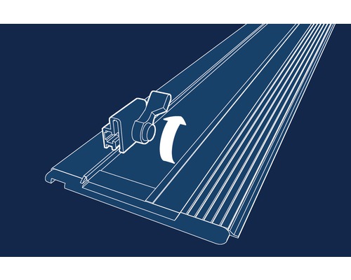 Weergave van een rolluiksysteem met bedieningsinstructies