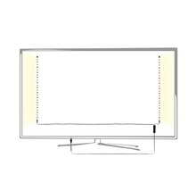 TV met indirecte verlichting door LED strips