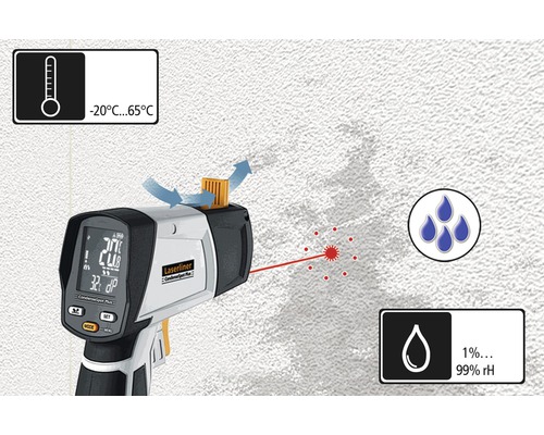 Laserliner CondenseSpot Plus vochtmeter met temperatuurweergave