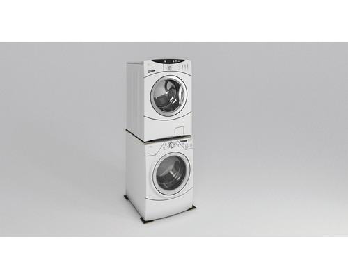 Gestapelde wasmachine en droger voor huishoudelijk gebruik
