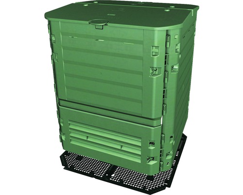 Kunststof compostbak met ventilatiegaten en rasterbodem