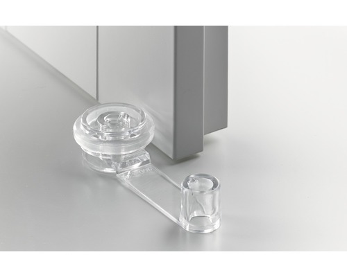 Transparante deurstopper van kunststof