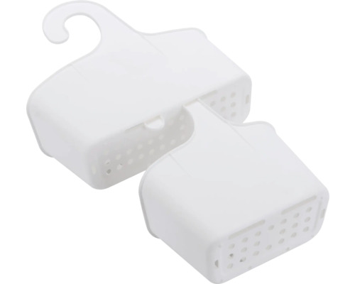 Twee witte hangmanden voor badkamer en keuken