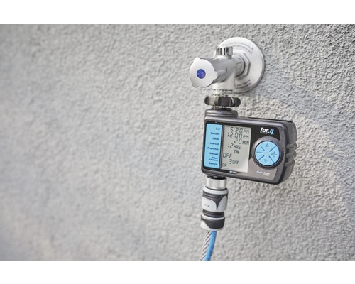 Water timer met timer op de kraan