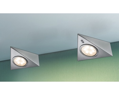 PAULMANN LED Onderbouwverlichting met bewegingssensor geborsteld RVS, 3 stuks