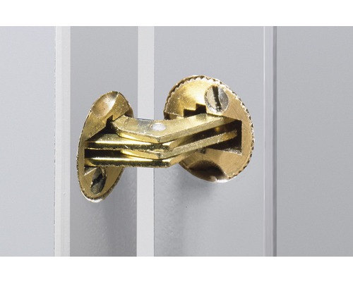 Draaigrendel van messing voor meubelbevestiging