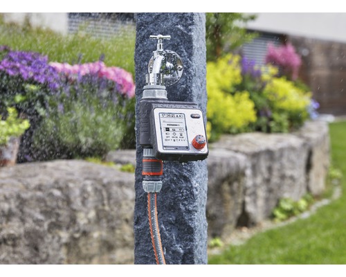 Tuinslang met kraan en watercomputer